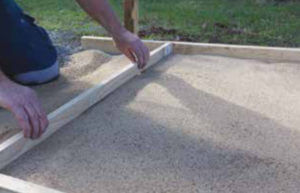 Levelling base sand for pavers