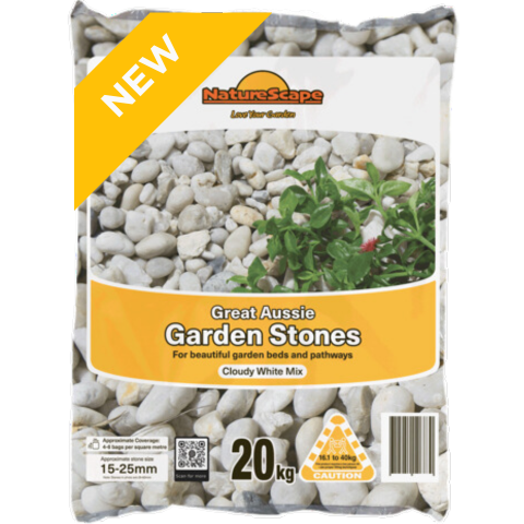 Cloudy White Garden Stones